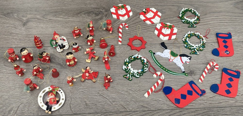 Vintage wooden christmas - wooden,