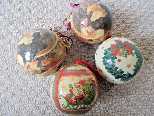 Vintage papier mache decoupage - mache,