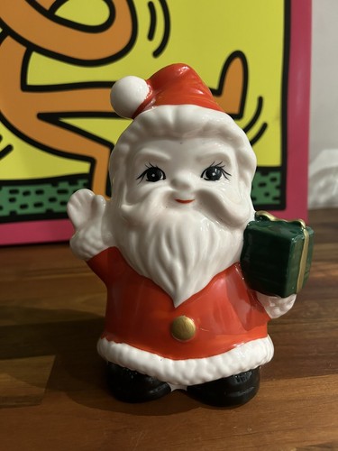 Vintage ceramic santa - vintage,