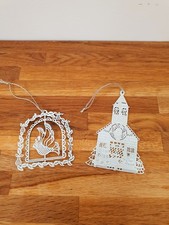 Vintage Brass Die Cut White