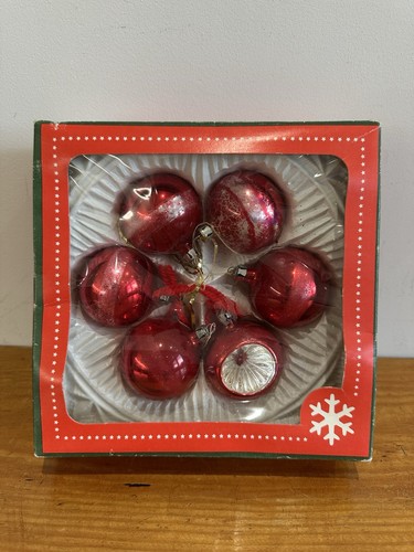 Vintage glass christmas - x6,
