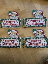 New Vintage Set Of 4 Merry