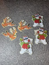 Vintage Reindeer And Snowman