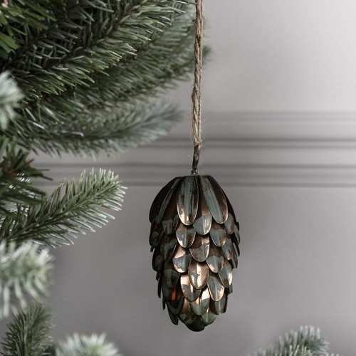 Vintage metal pinecone - vintage, bauble